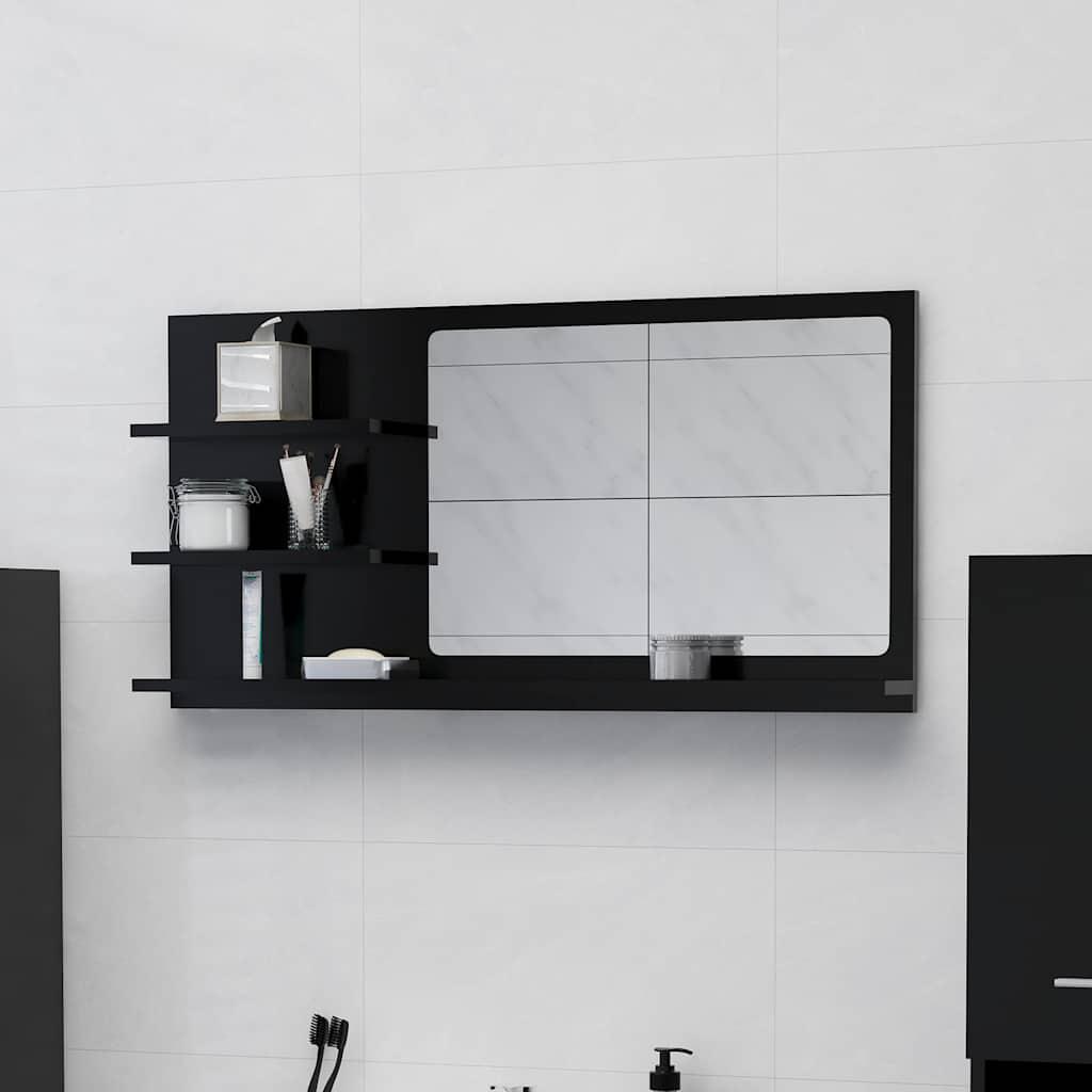 Espejo de baño madera contrachapada roble ahumado 60x10,5x45 cm