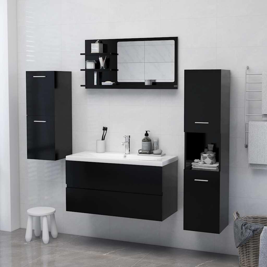 Espejo de baño madera contrachapada roble ahumado 60x10,5x45 cm