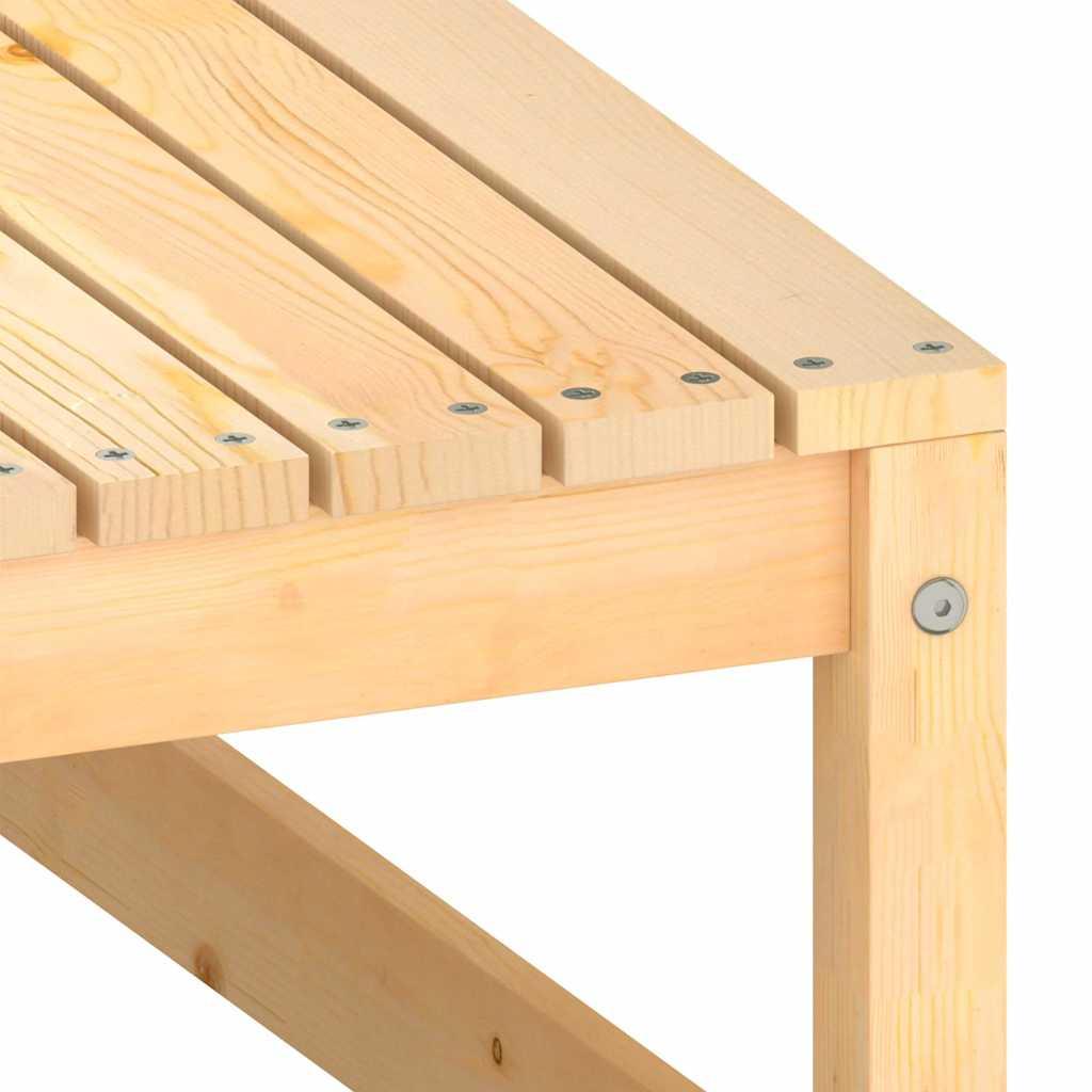 Taburetes de jardín con cojines madera maciza de pino blanco