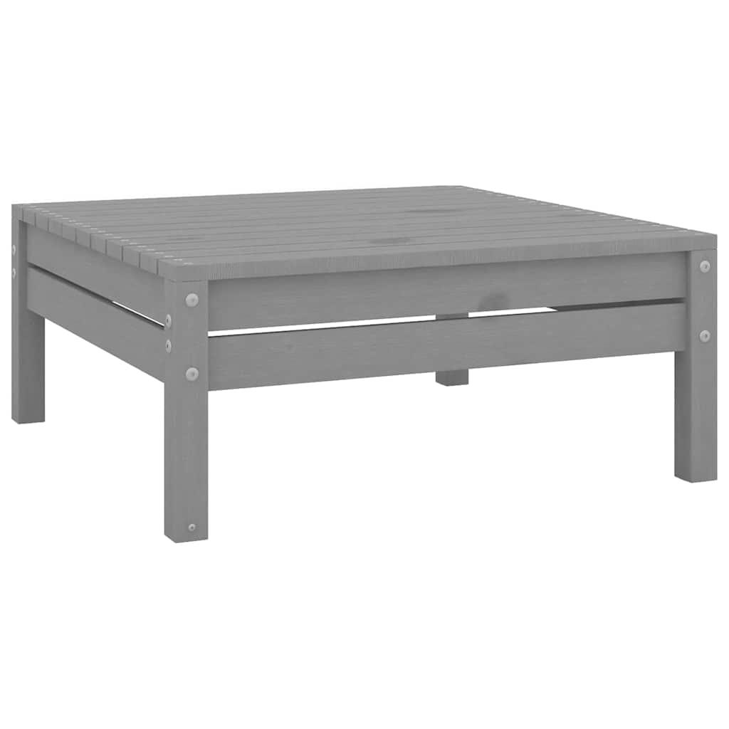 Taburete de jardín madera maciza de pino blanco 62x63,5x53,5 cm