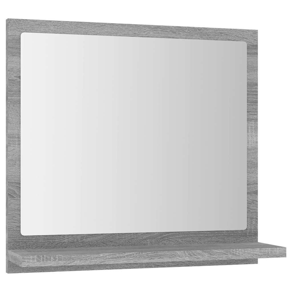 Espejo de baño madera contrachapada roble ahumado 60x10,5x45 cm