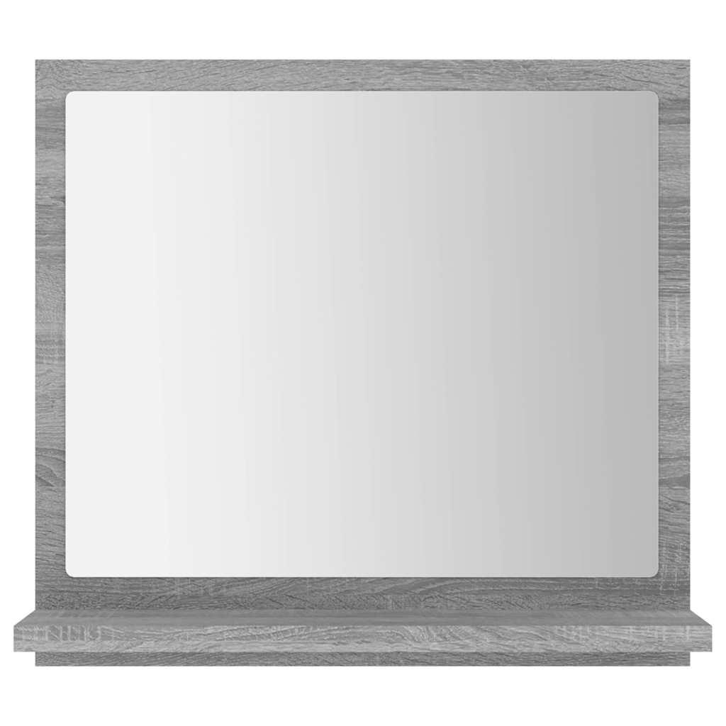 Espejo de baño madera contrachapada roble ahumado 60x10,5x45 cm