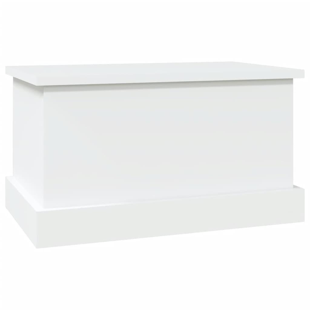 Caja de almacenaje de madera de ingeniería blanca 50x30x28 cm