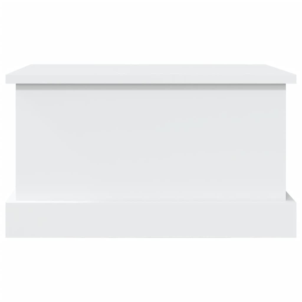 Caja de almacenaje de madera de ingeniería blanca 50x30x28 cm