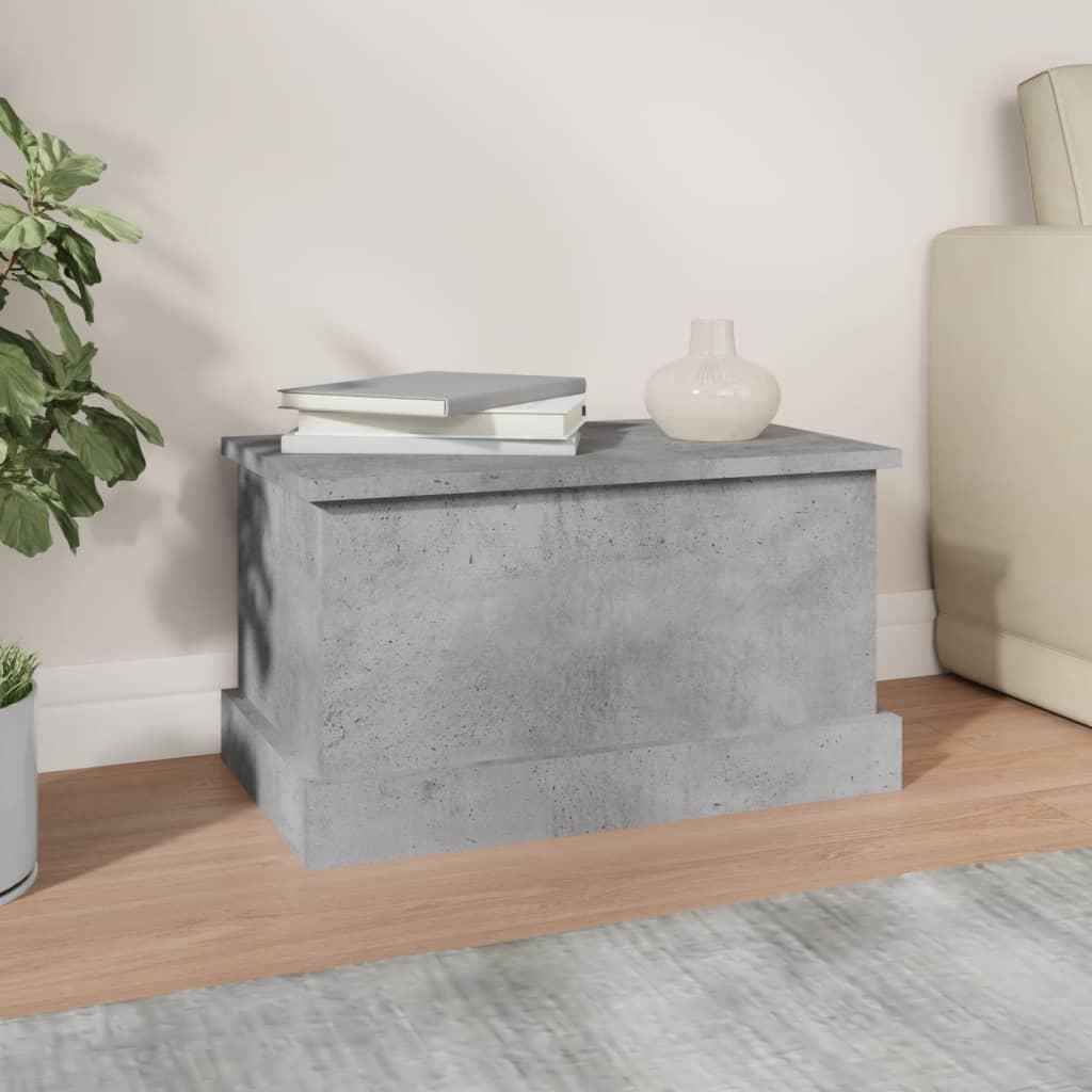 Baúl almacenaje madera contrachapada gris hormigón