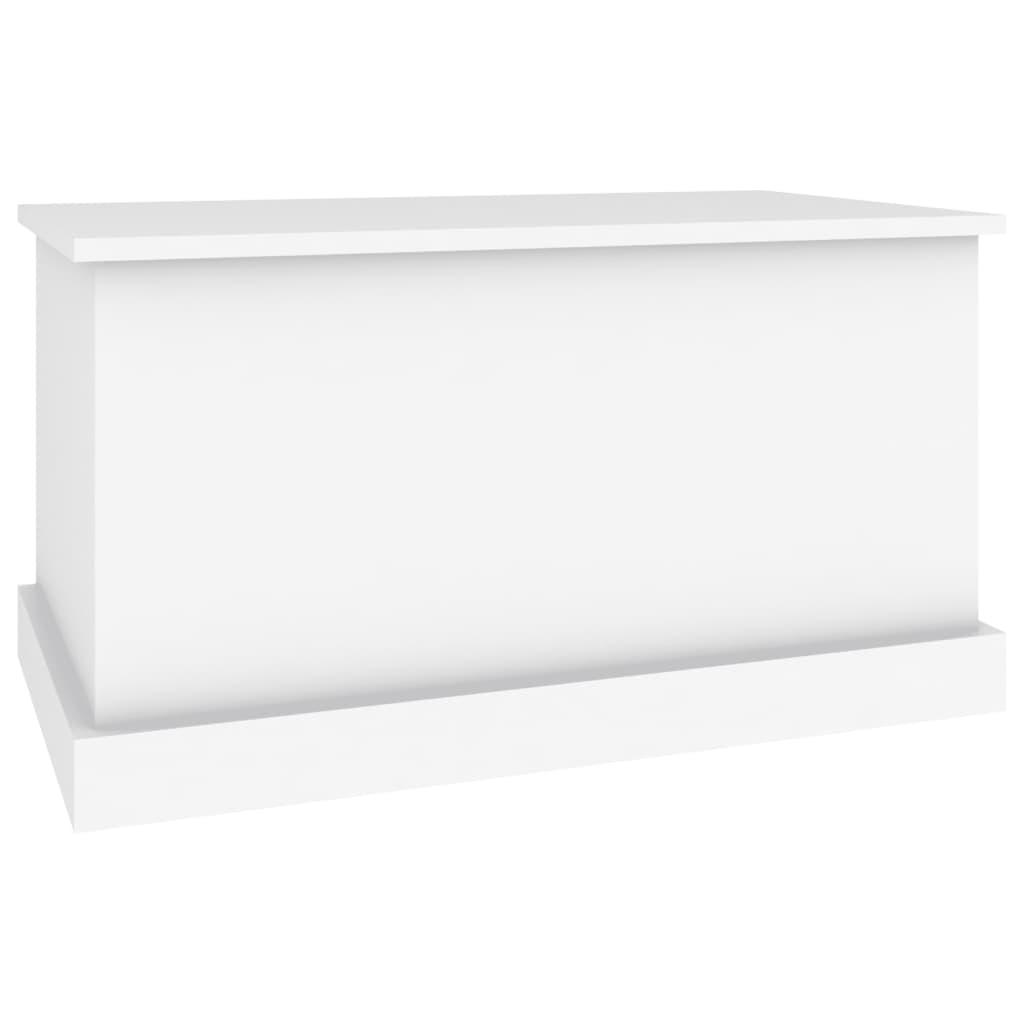 Caja de almacenaje de madera de ingeniería blanca 50x30x28 cm