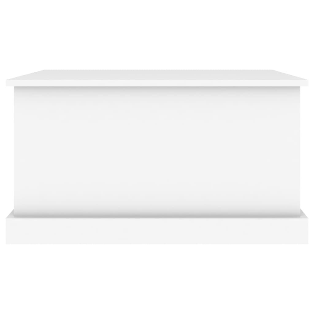 Caja de almacenaje de madera de ingeniería blanca 50x30x28 cm