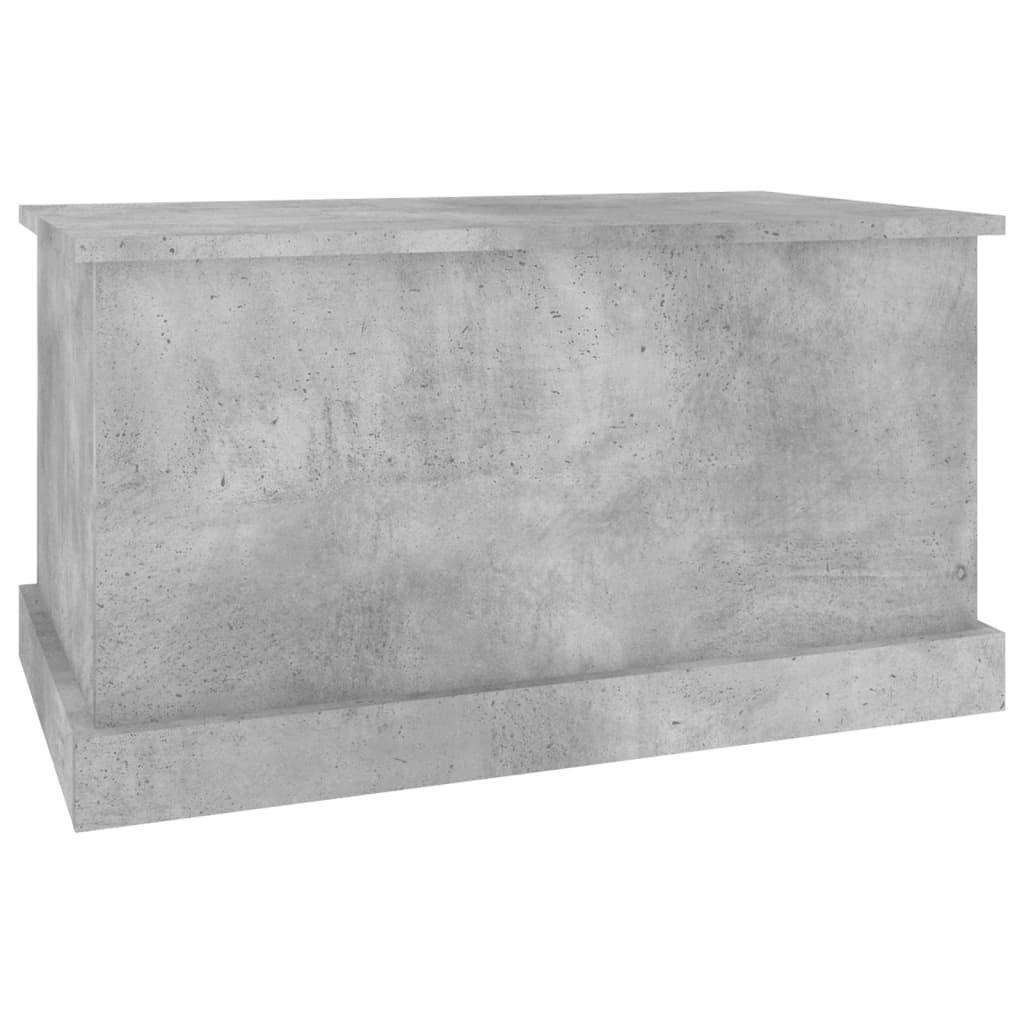 Baúl almacenaje madera contrachapada gris hormigón 50x30x28 cm