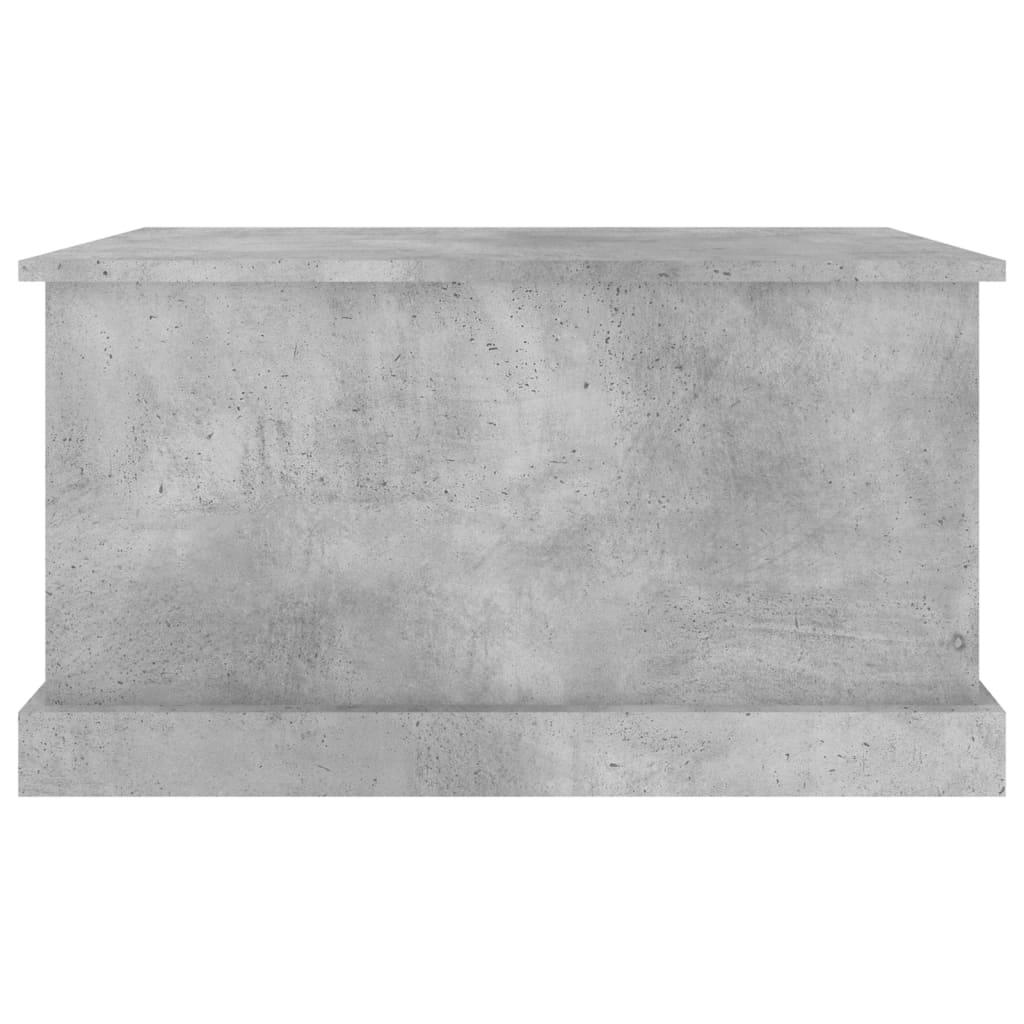 Baúl almacenaje madera contrachapada gris hormigón 50x30x28 cm