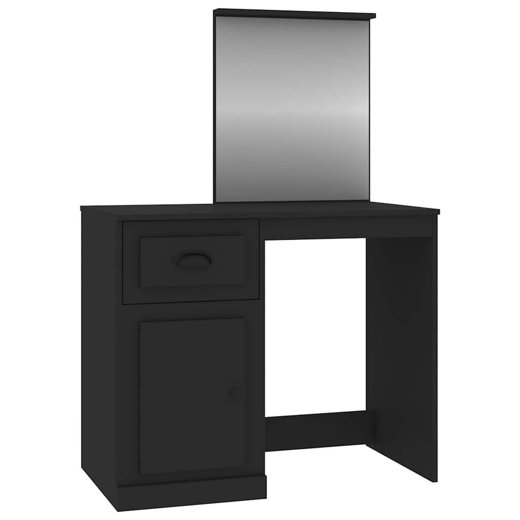 Tocador con espejo madera contrachapada 90x50x132,5 cm