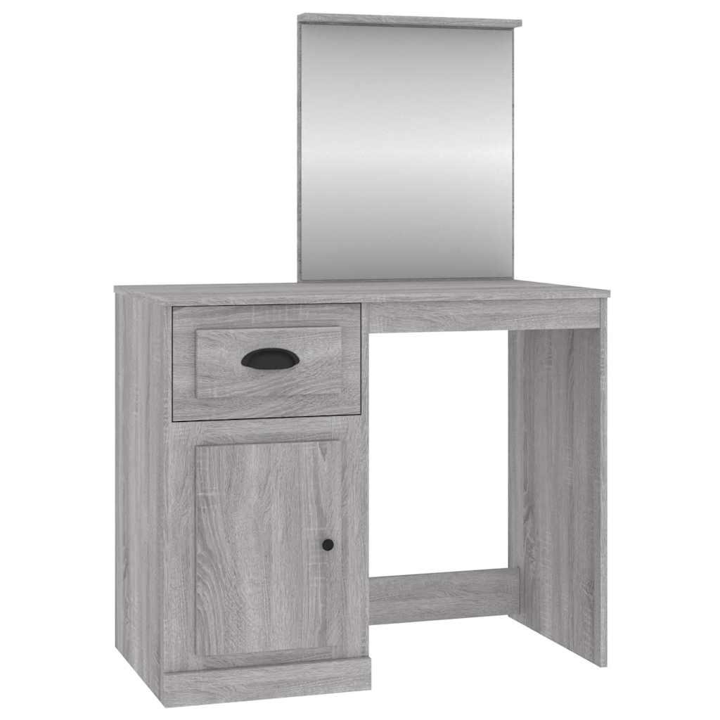 Tocador con espejo madera contrachapada 90x50x132,5 cm