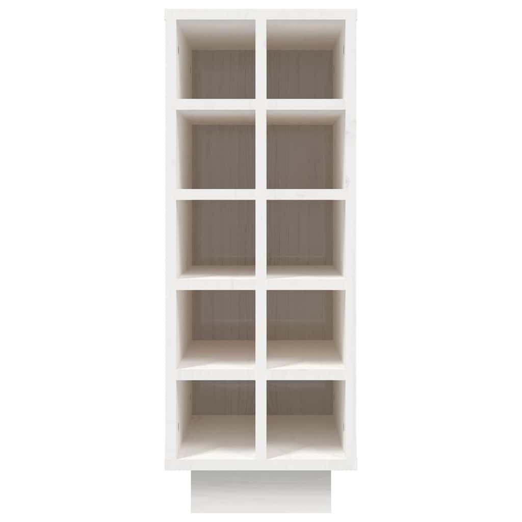 Botellero madera maciza de pino blanco 23x34x61 cm