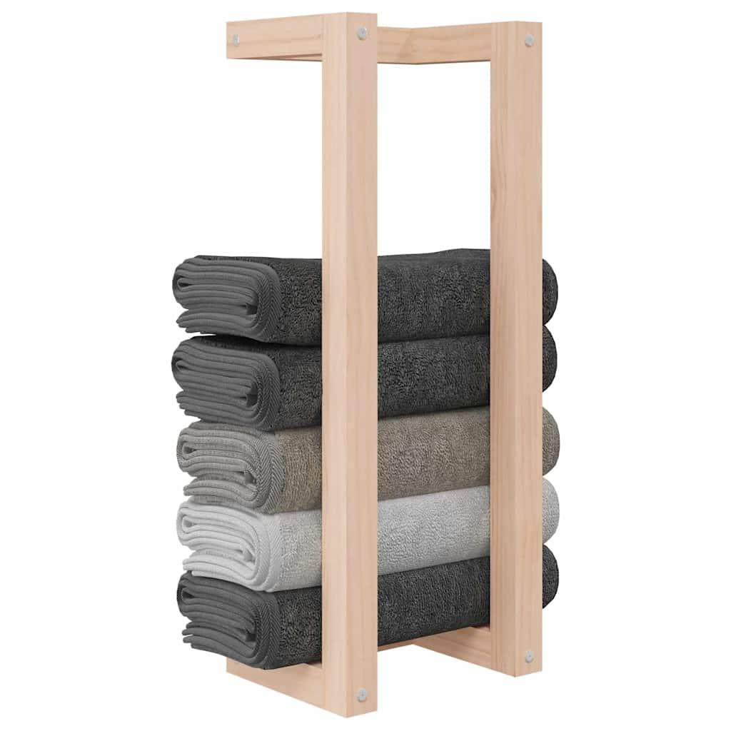 Toallero de madera maciza de pino blanco 23x18x110 cm