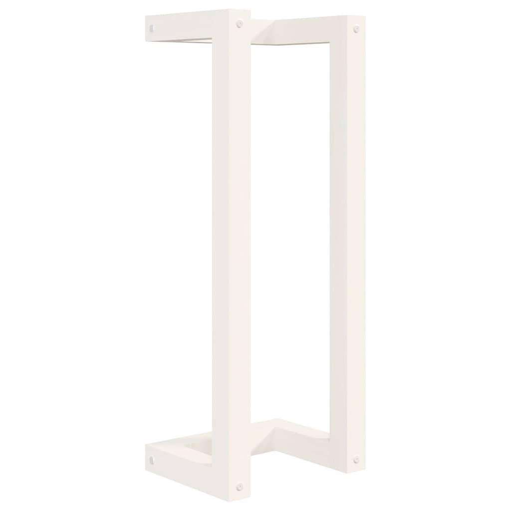 Toallero de madera maciza de pino blanco 23x18x110 cm