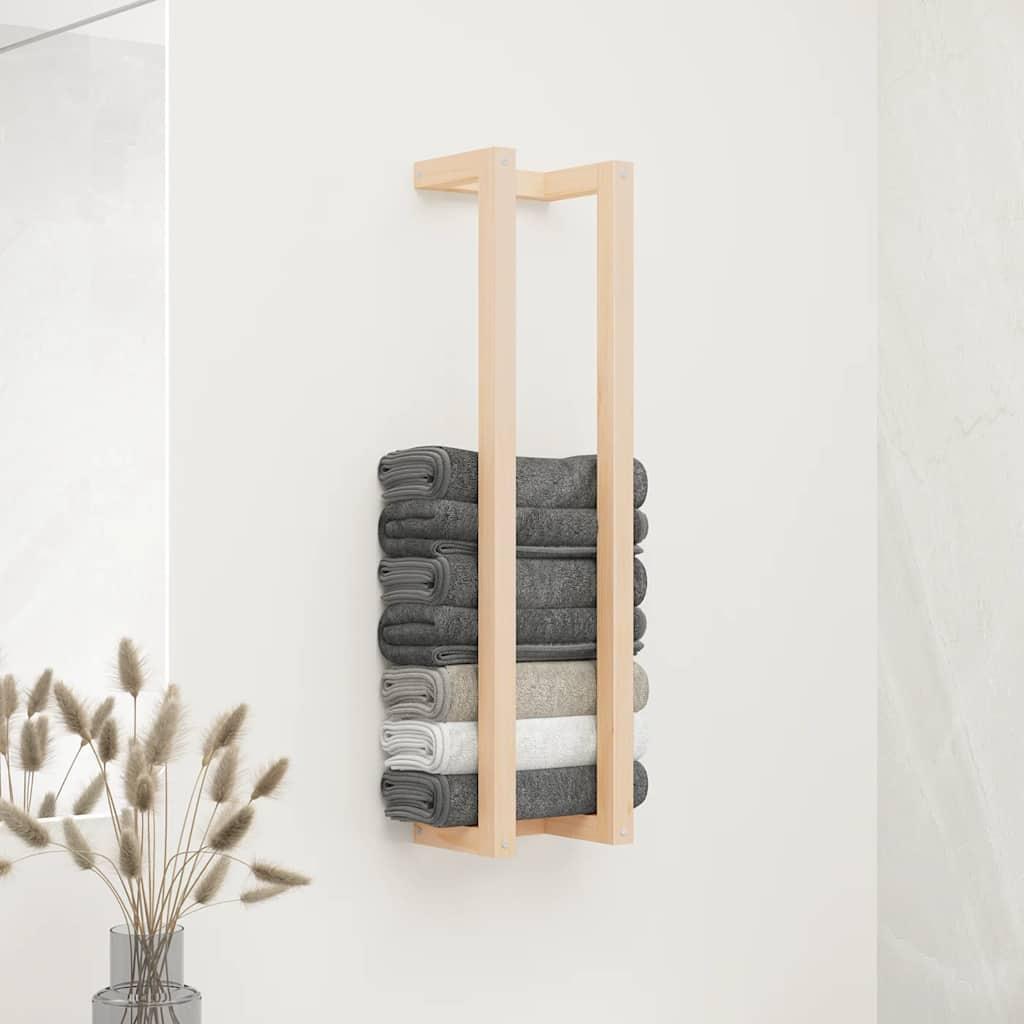 Toallero de madera maciza de pino blanco 23x18x110 cm