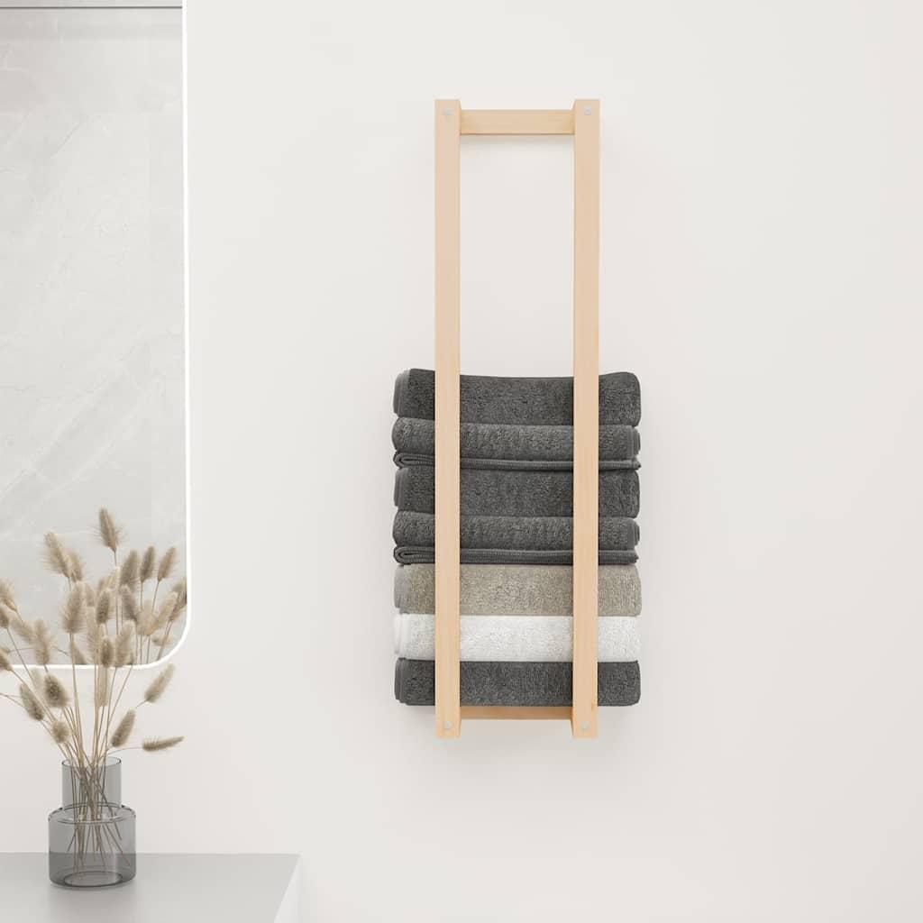 Toallero de madera maciza de pino blanco 23x18x110 cm