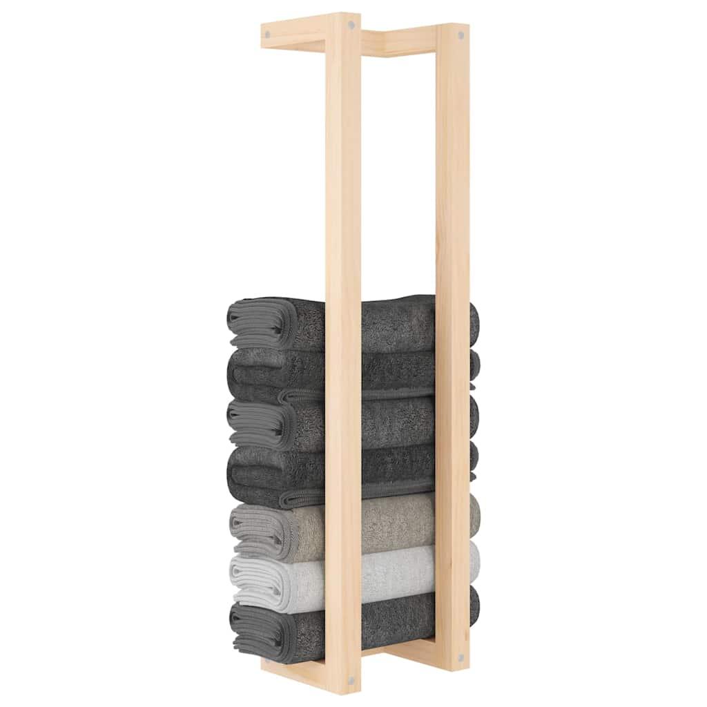 Toallero de madera maciza de pino blanco 23x18x110 cm