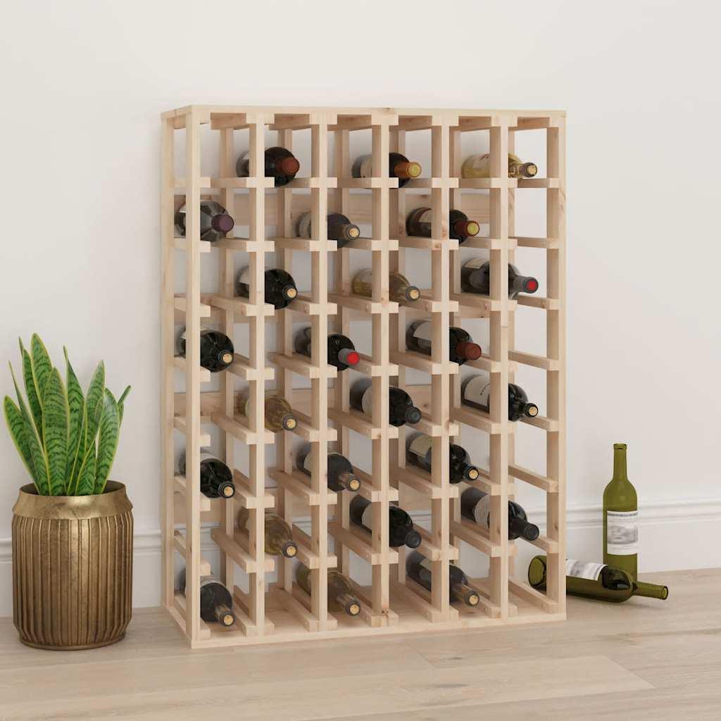 Botellero madera maciza de pino blanco 23x34x61 cm