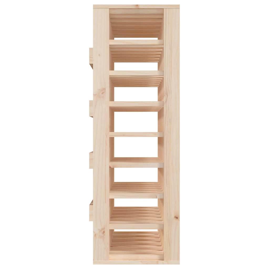 Botellero madera maciza de pino blanco 23x34x61 cm