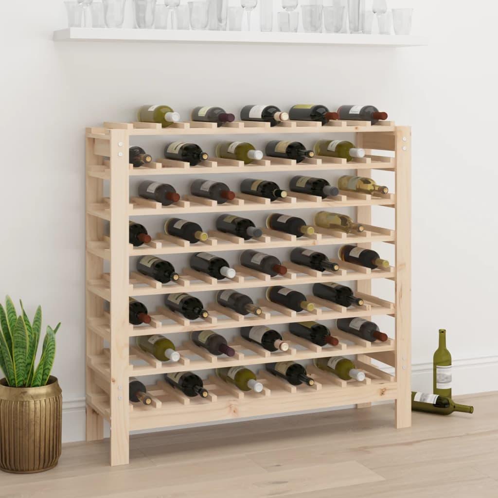 Botellero madera maciza de pino blanco 23x34x61 cm
