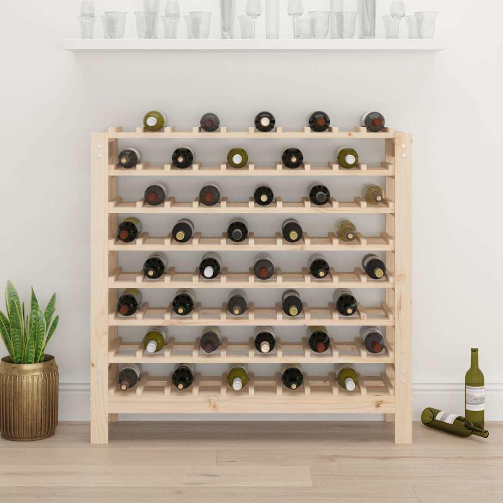Botellero madera maciza de pino blanco 23x34x61 cm