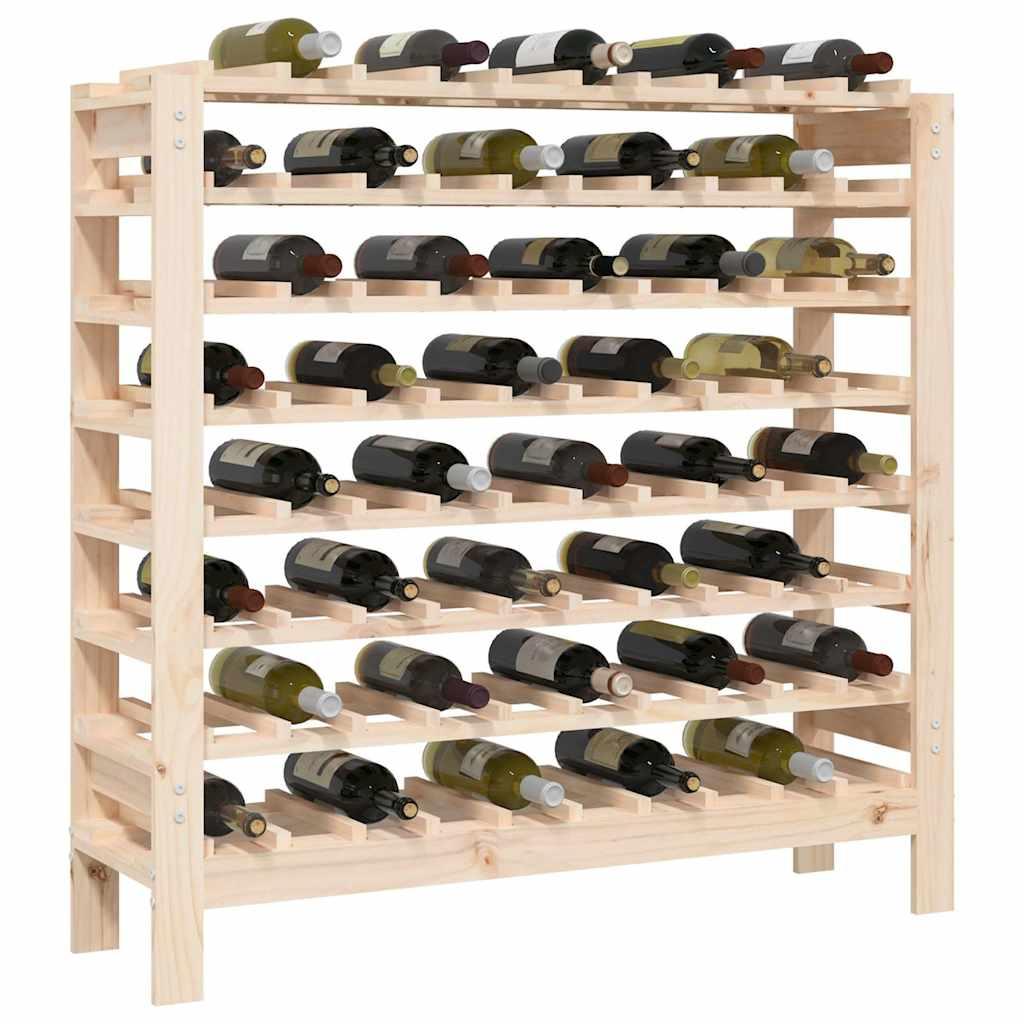 Botellero madera maciza de pino blanco 23x34x61 cm