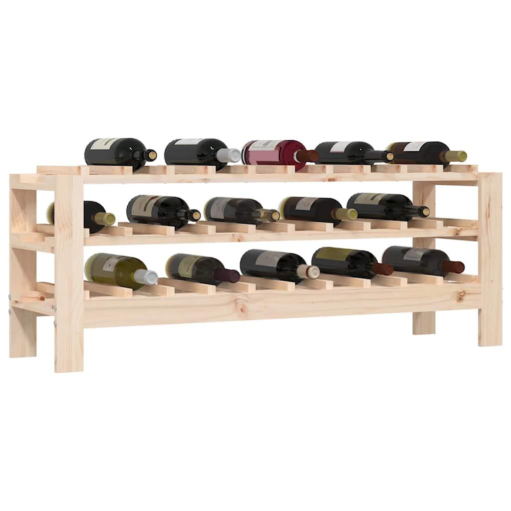 Botellero madera maciza de pino blanco 23x34x61 cm