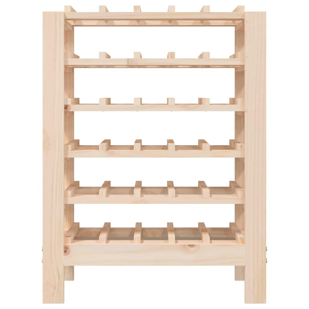 Botellero madera maciza de pino blanco 23x34x61 cm