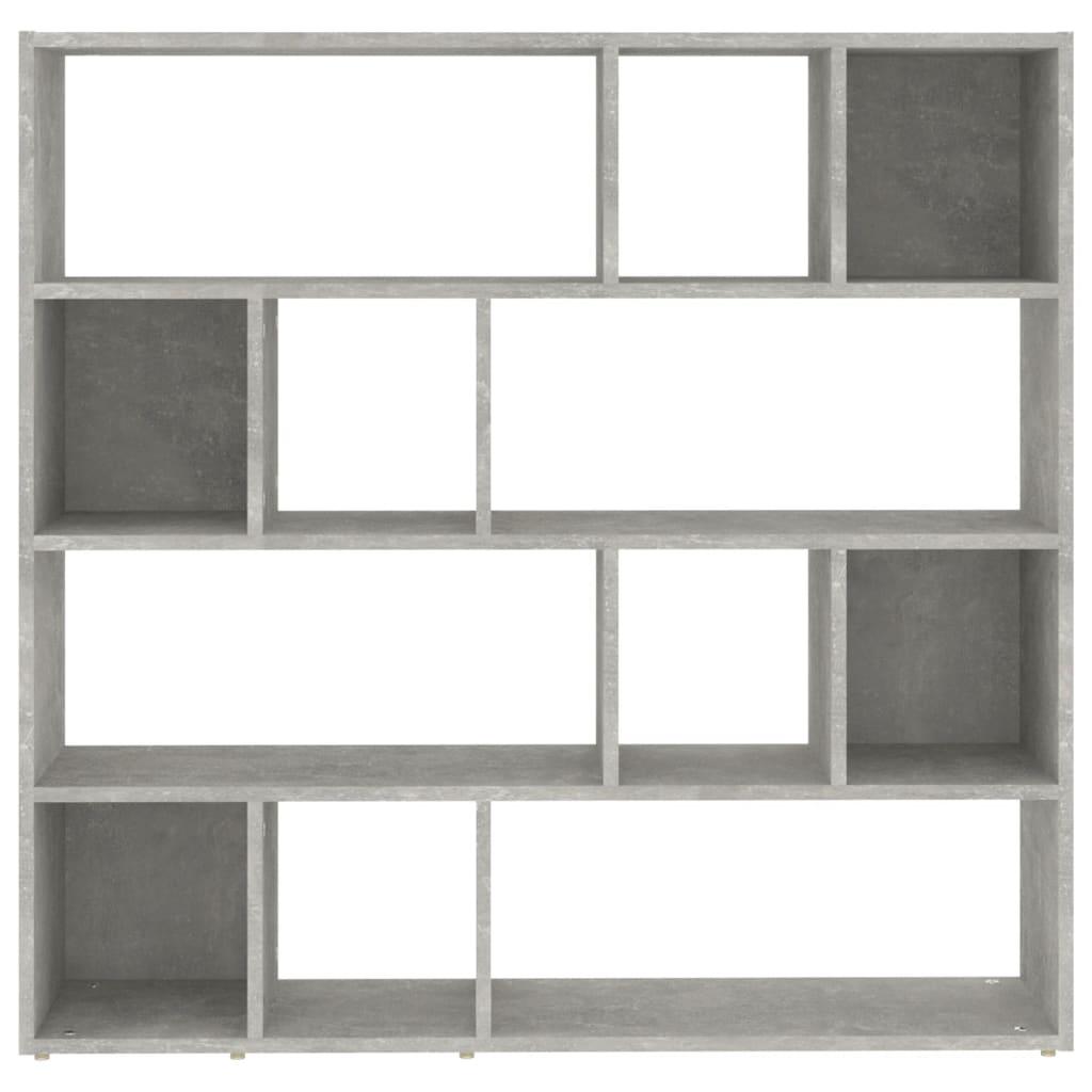 Estantería/divisor de espacios gris hormigón 105x24x102 cm