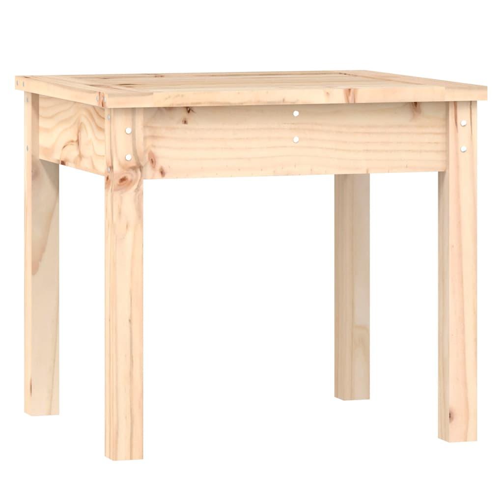 Banco de jardín madera maciza de pino blanco 111,5x53x71 cm