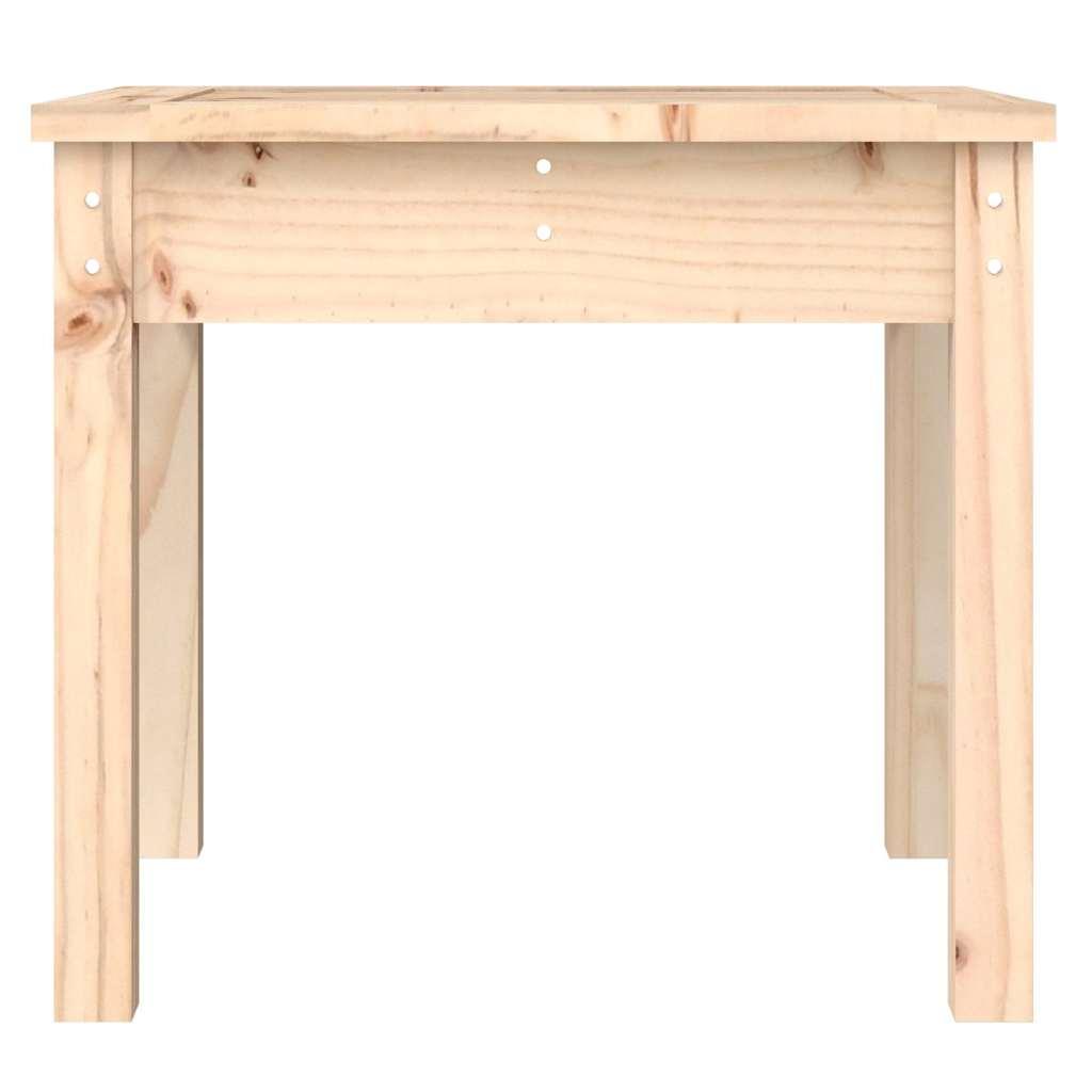 Banco de jardín madera maciza de pino blanco 111,5x53x71 cm