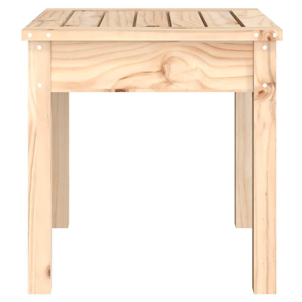 Banco de jardín madera maciza de pino blanco 111,5x53x71 cm