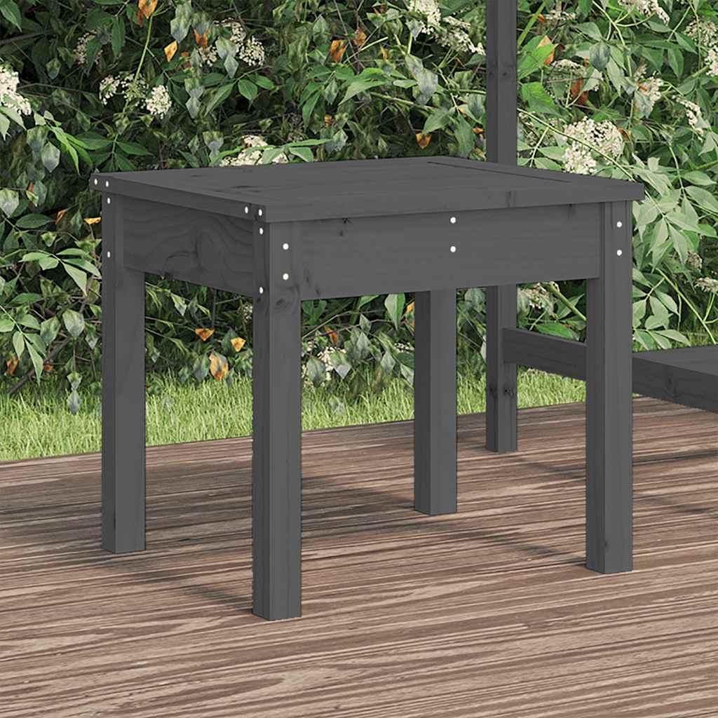 Banco de jardín madera maciza de pino blanco 111,5x53x71 cm