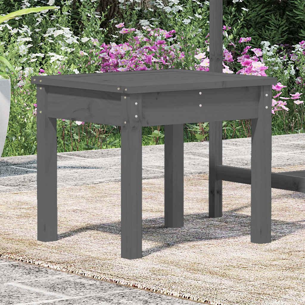 Banco de jardín madera maciza de pino blanco 111,5x53x71 cm