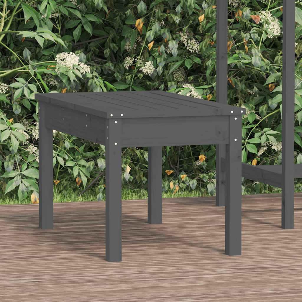 Banco de jardín madera maciza de pino blanco 111,5x53x71 cm