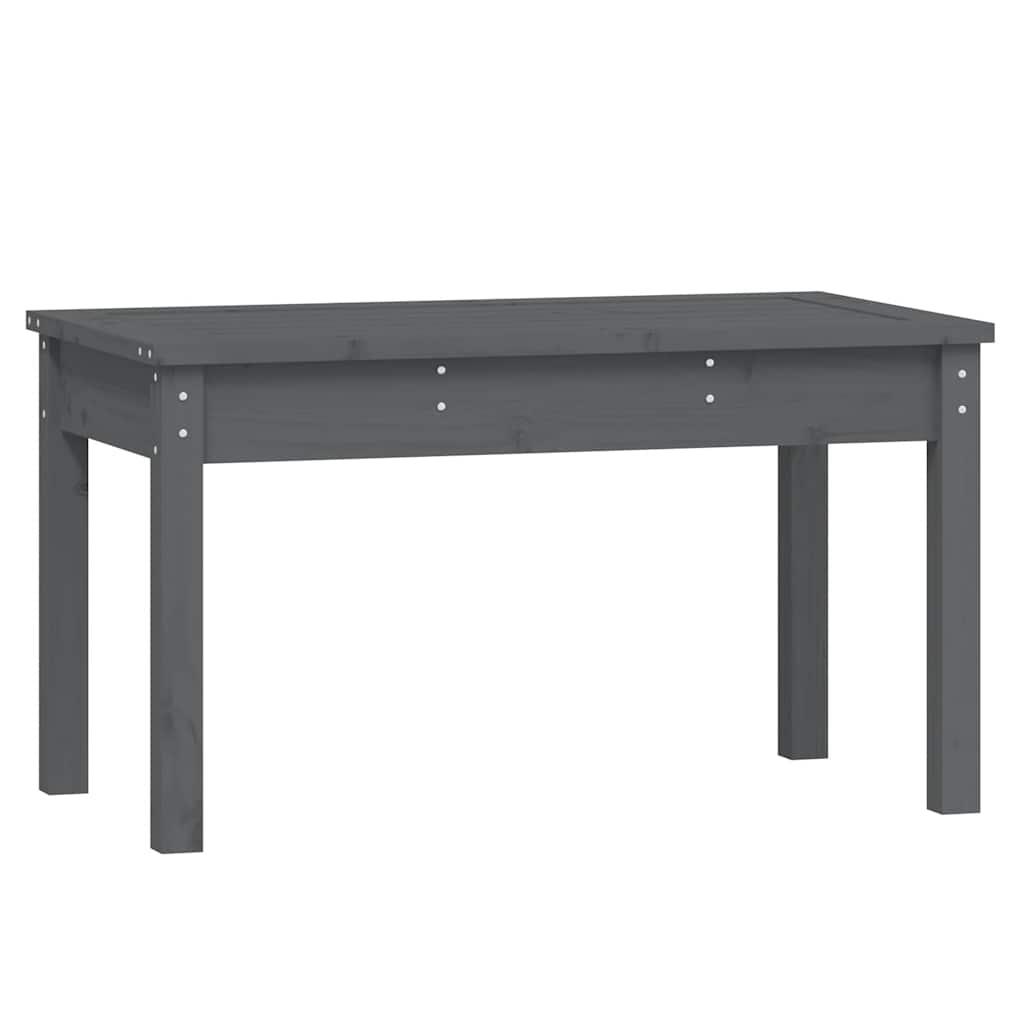 Banco de jardín madera maciza de pino blanco 111,5x53x71 cm
