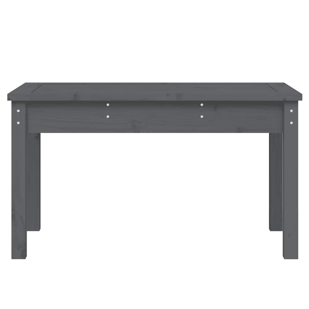 Banco de jardín madera maciza de pino blanco 111,5x53x71 cm