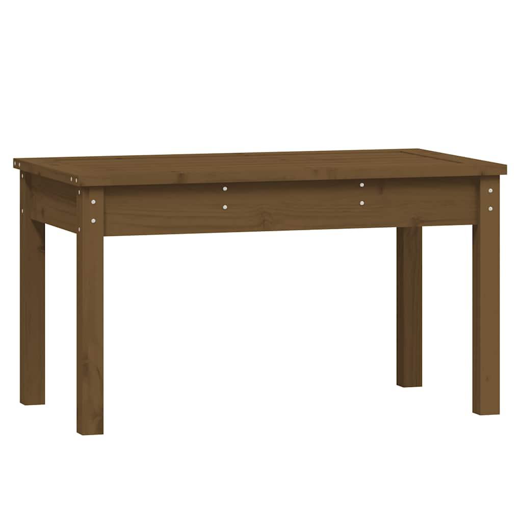 Banco de jardín madera maciza de pino marrón miel 110x38x45 cm