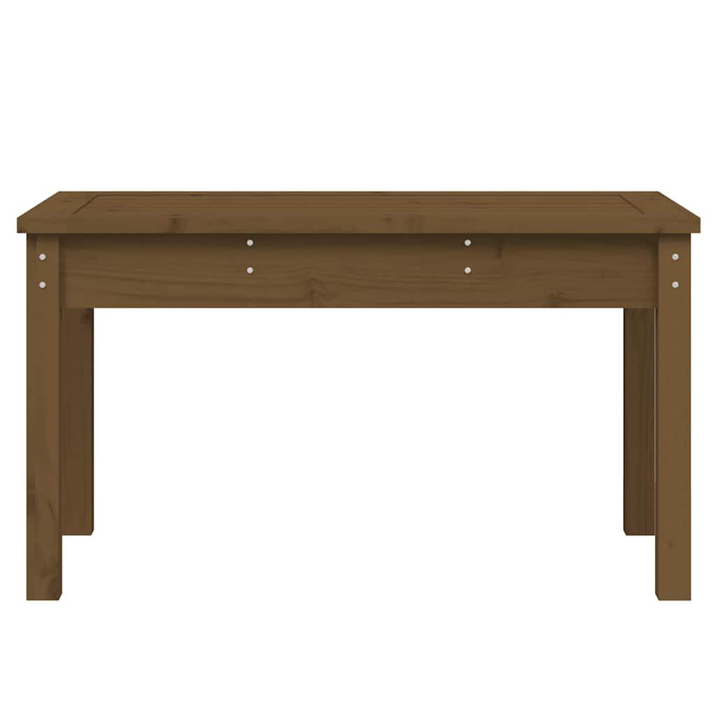 Banco de jardín madera maciza de pino marrón miel 110x38x45 cm