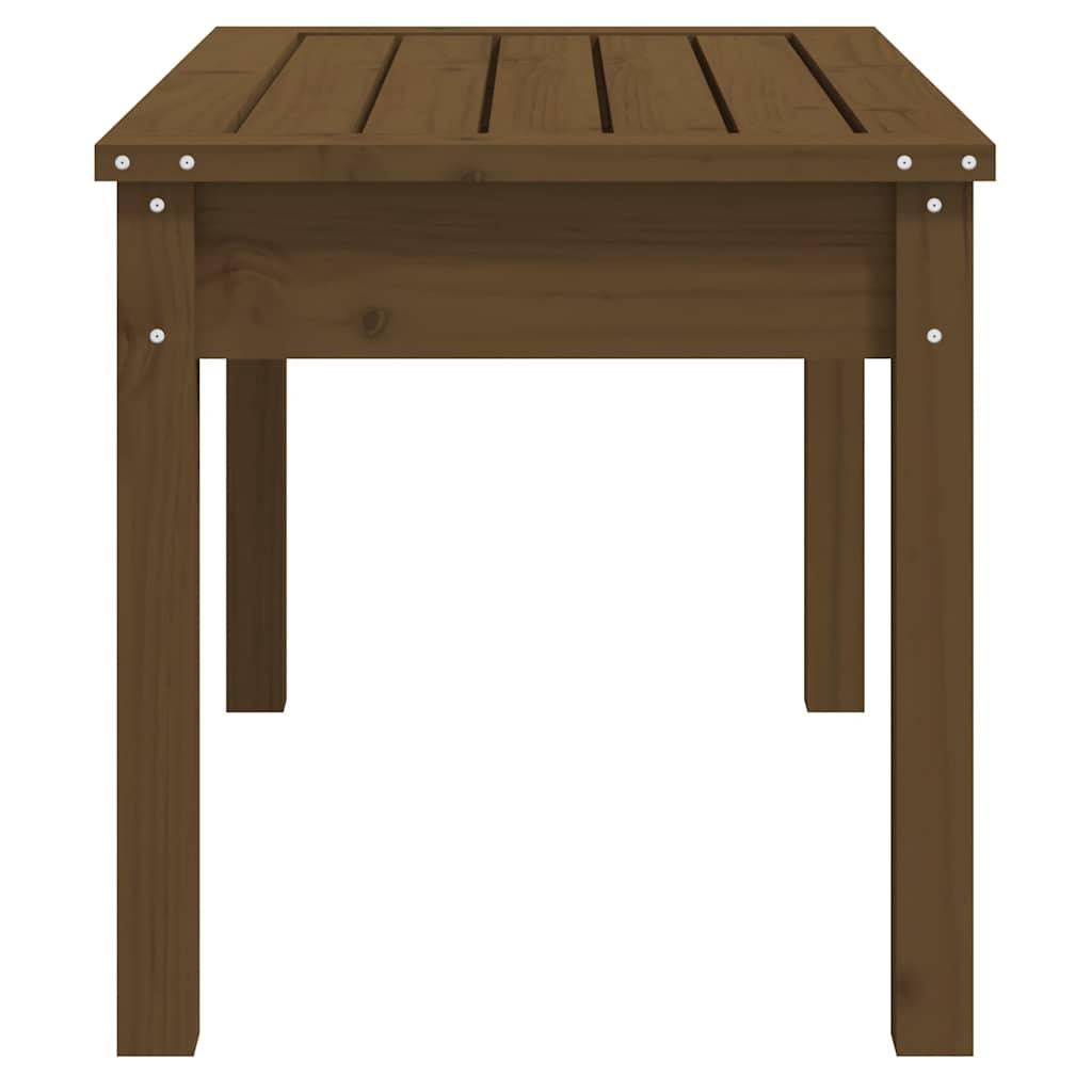 Banco de jardín madera maciza de pino marrón miel 110x38x45 cm