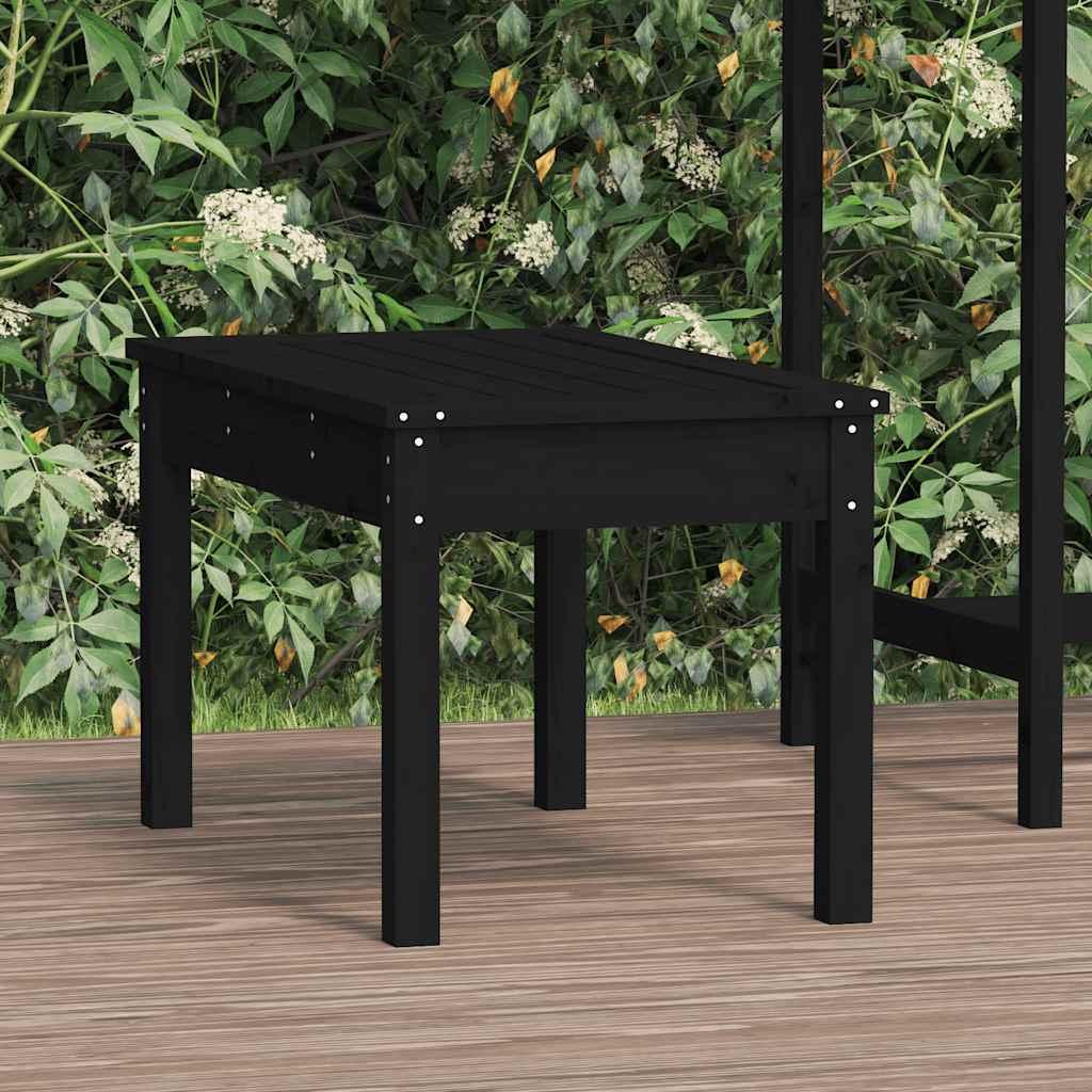 Banco de jardín madera maciza de pino blanco 111,5x53x71 cm