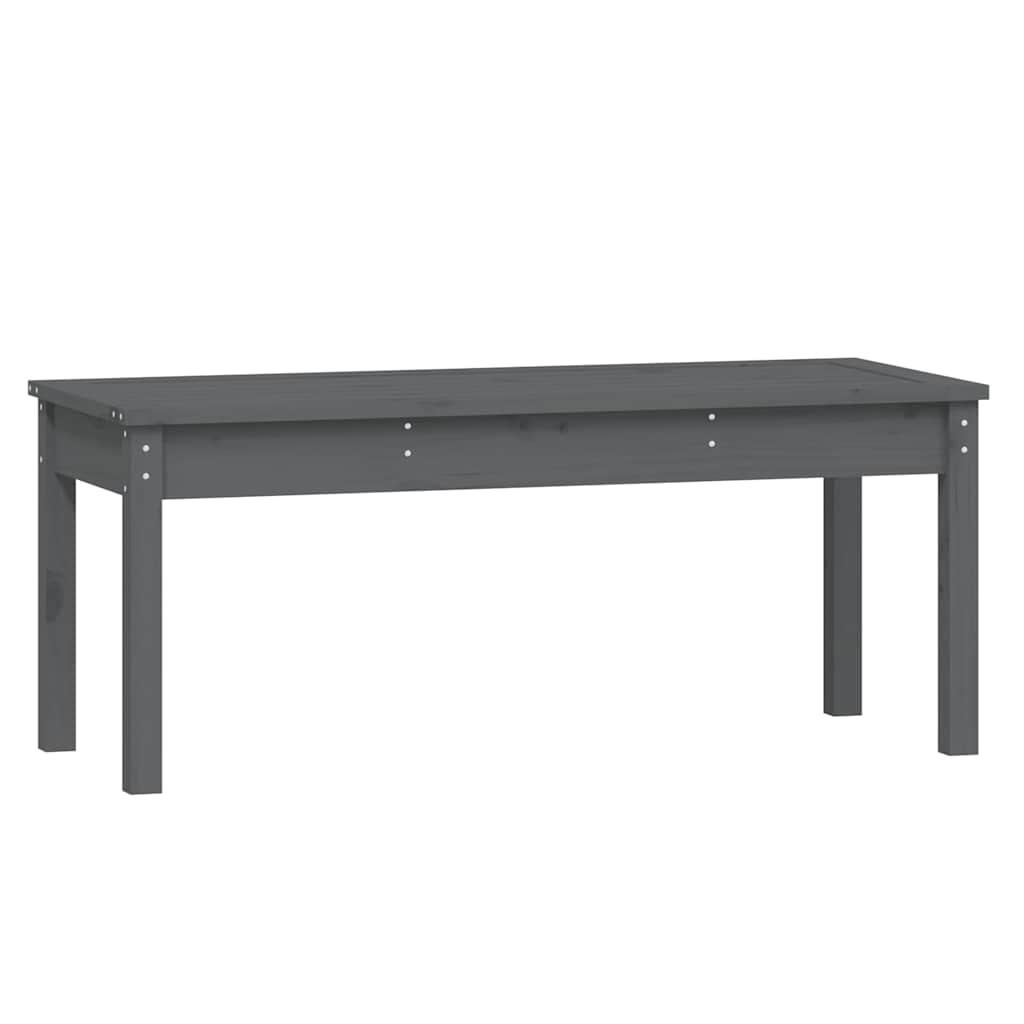 Banco de jardín madera maciza de pino blanco 111,5x53x71 cm