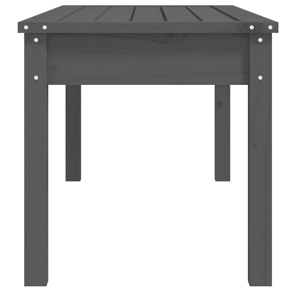 Banco de jardín madera maciza de pino blanco 111,5x53x71 cm