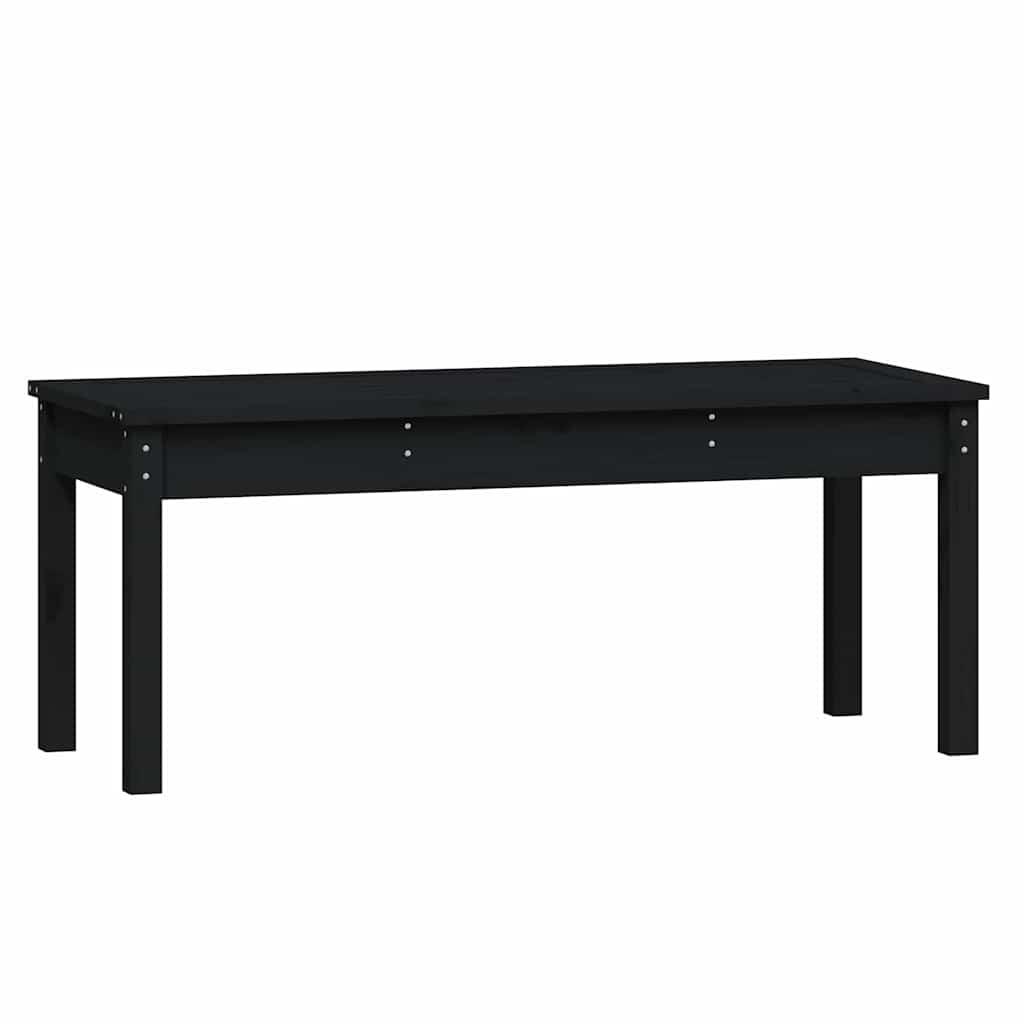 Banco de jardín madera maciza de pino blanco 111,5x53x71 cm