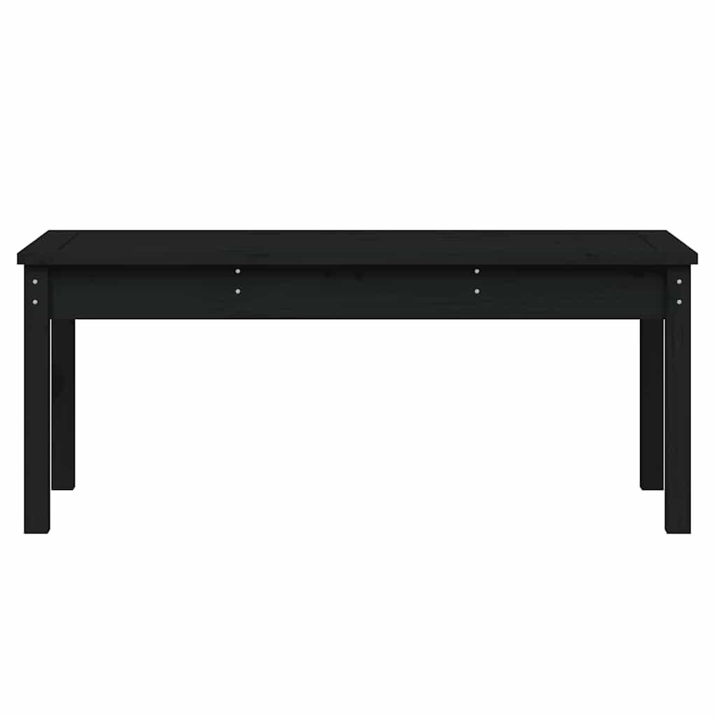Banco de jardín madera maciza de pino blanco 111,5x53x71 cm