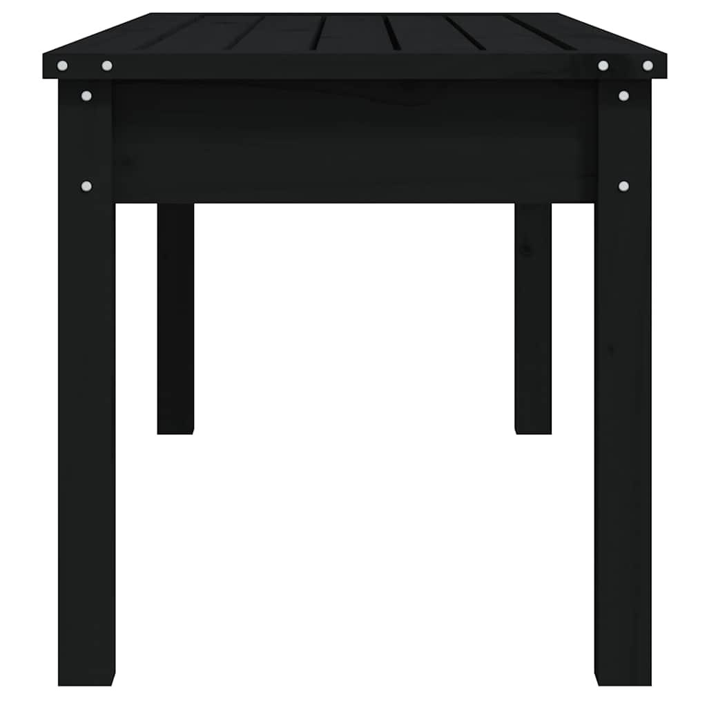 Banco de jardín madera maciza de pino blanco 111,5x53x71 cm