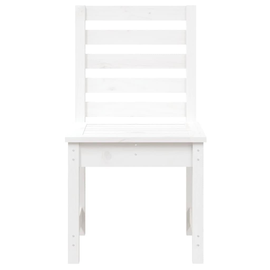 Sillas de jardín 2 uds madera maciza pino blanco 61,5x53x71 cm