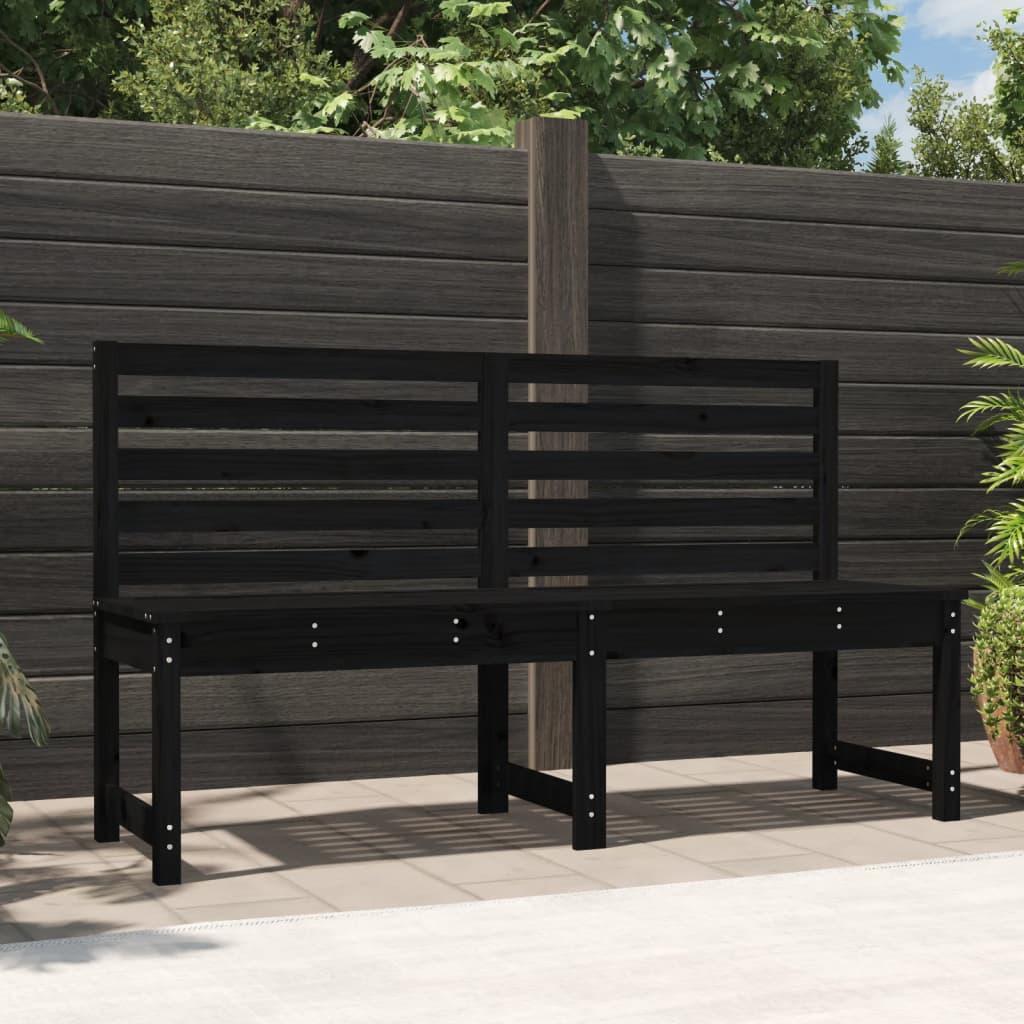 Banco de jardín madera maciza de pino blanco 111,5x53x71 cm