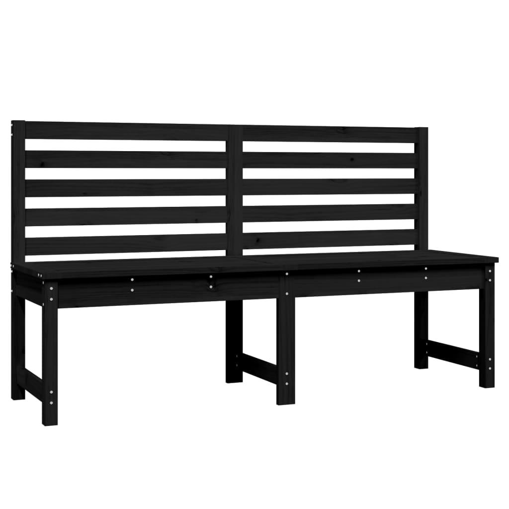 Banco de jardín madera maciza de pino blanco 111,5x53x71 cm