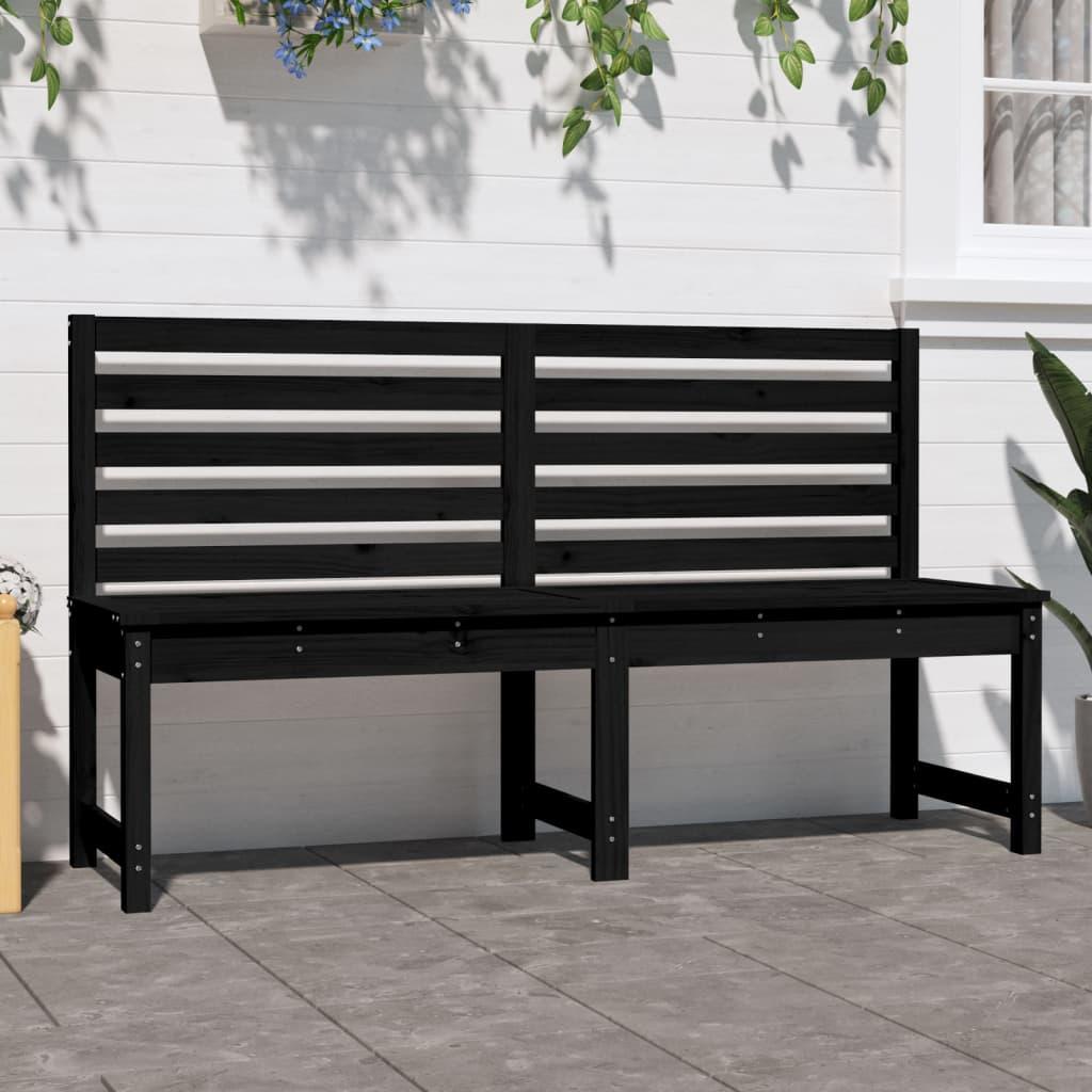 Banco de jardín madera maciza de pino blanco 111,5x53x71 cm